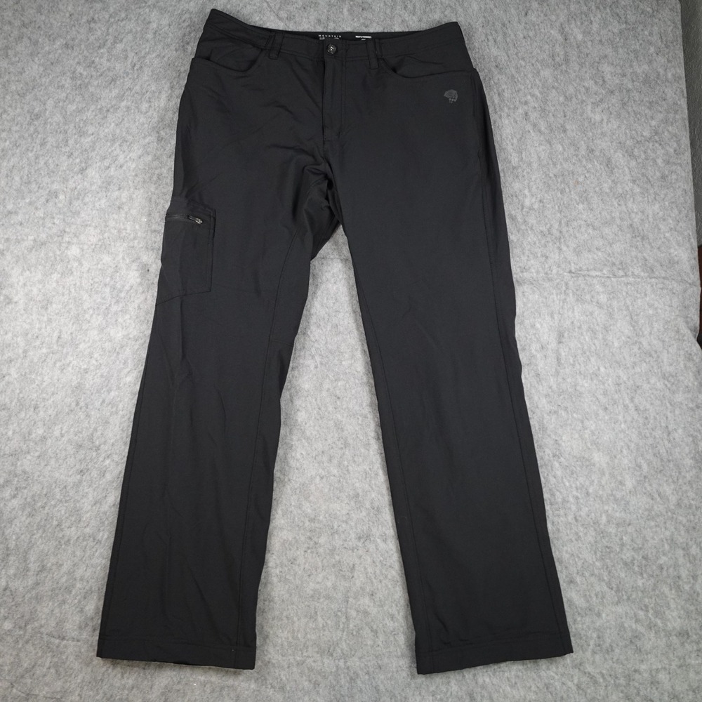 Mountain Hardwear Pants Mens 33 Black Yumalino Fleece Lined Softshell Cargo